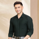 Men Slim Fit Solid Casual Shirt