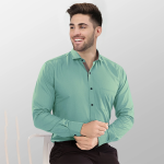 Men Regular Fit Solid Spread Collar Formal Shirt