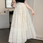Self Design Flared Maxi Skirts