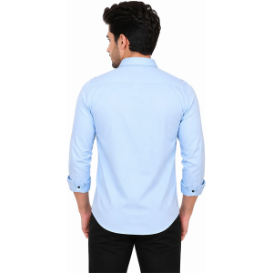 Men Regular Fit Solid Spread Collar Formal Shirt
