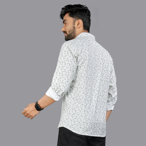 Men Regular Fit Printed Spread Collar Casual Shirt