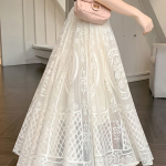 Self Design Flared Maxi Skirts