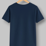Men Printed Crew Neck Pure Cotton Navy Blue T-Shirt