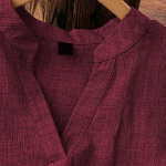 Women's Linen Blend Solid Regular Fit Tunic Top | Kurti for Women