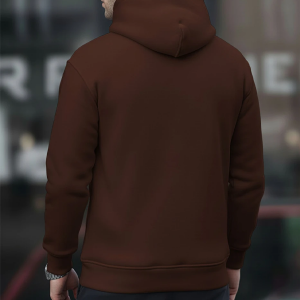 Men Full Sleeve Solid Hooded Sweatshirt