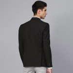 Men Black Slim Fit Solid Single Breasted Formal Blazer