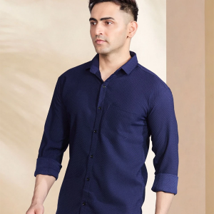 Men Slim Fit Solid Casual Shirt