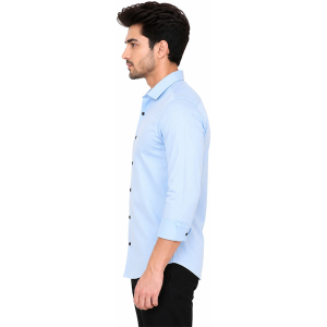 Men Regular Fit Solid Spread Collar Formal Shirt