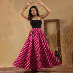 Printed Pure Cotton Maxi Flared Skirts