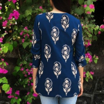 Women's Short Kurti in TOP Wine Rayon Cotton Blend | Ladies Ethnic Tunic | Office