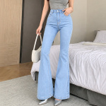 Women Smart Flared High-Rise Light Fade Jeans
