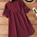Women's Linen Blend Solid Regular Fit Tunic Top | Kurti for Women