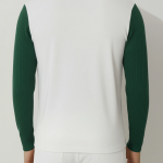 Men Self Design Zip Neck Cotton Blend Dark Green T-Shirt